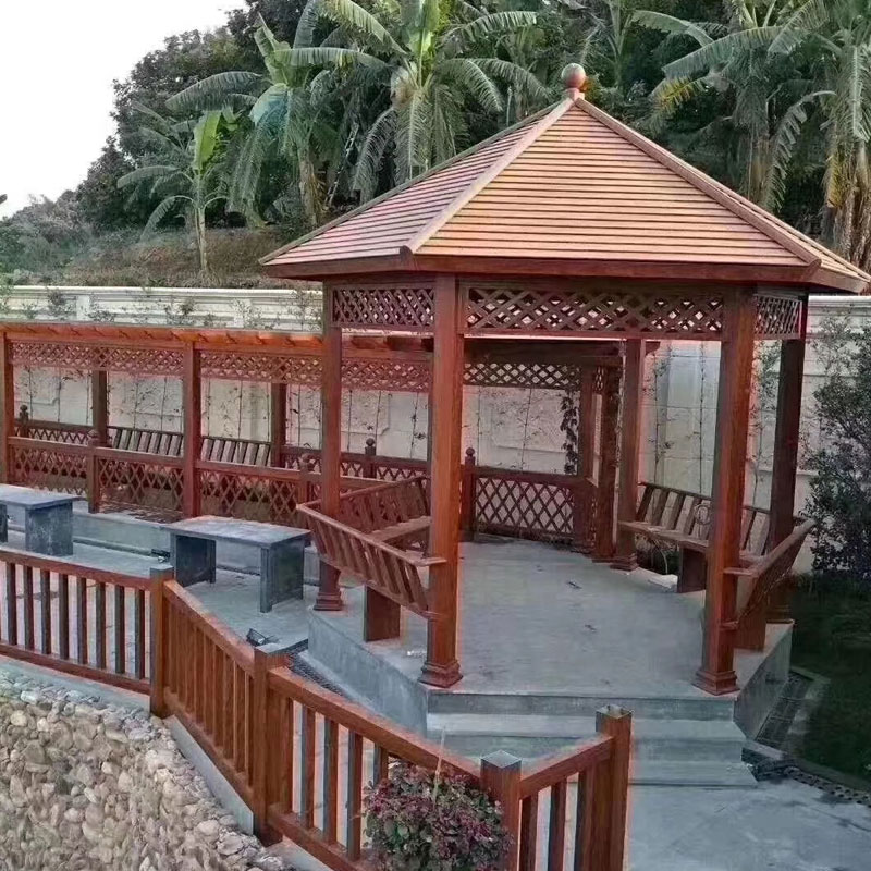 Gazebo Logam Rekreasi Keluarga Cina