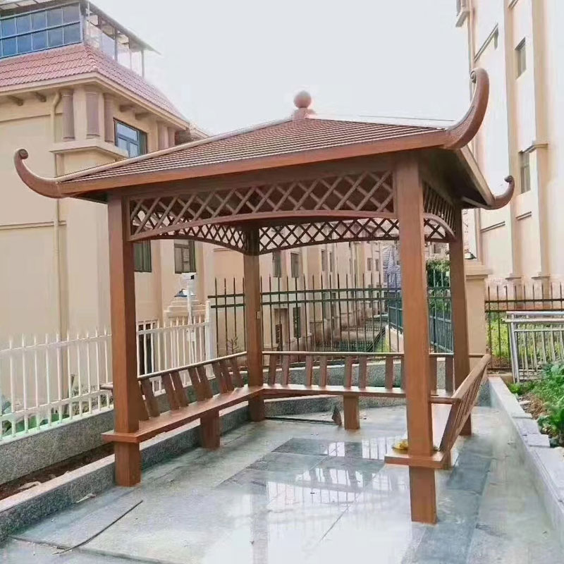 Gazebo Luar Ruangan Gaya Cina Baru di Halaman