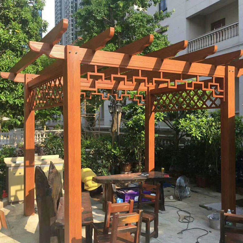 Gazebo Luar Ruangan Teralis Anggur Modern Logam Taman